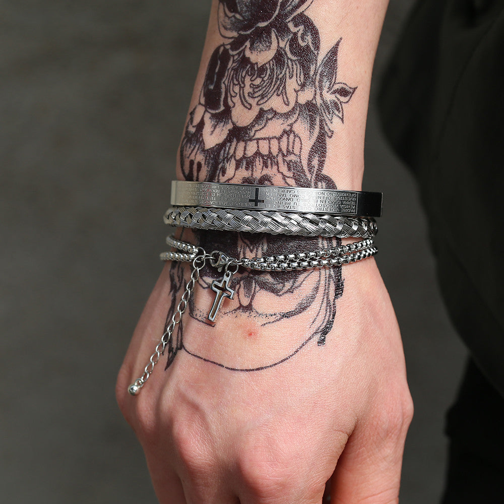 Men’s Party Bangle Bracelet – Stylish Alloy Jewelry for Fashionable Occasionsv