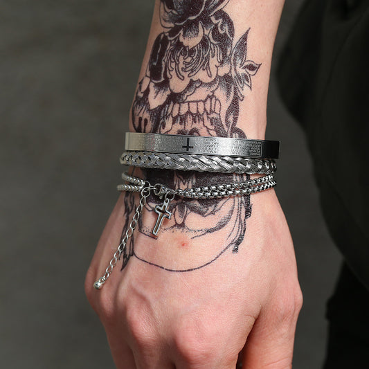 Men’s Party Bangle Bracelet – Stylish Alloy Jewelry for Fashionable Occasionsv
