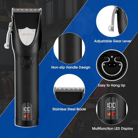 Professional Cordless Hair Clippers for Men – Barber Clippers & Beard Trimmer