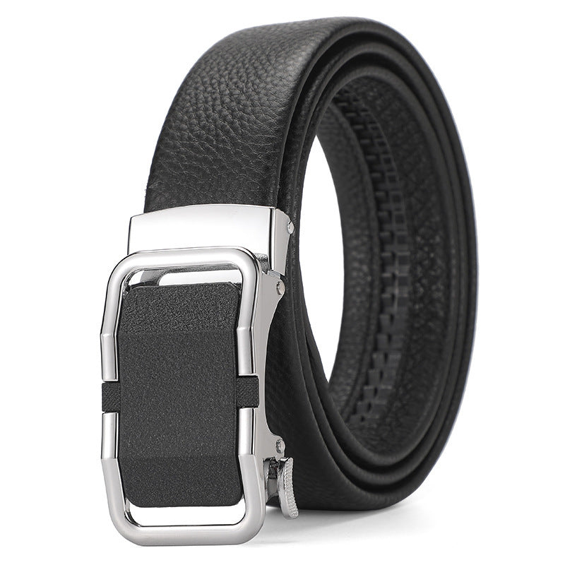 Genuine Leather Men's Belt – Automatic Buckle Design, Multiple Styles