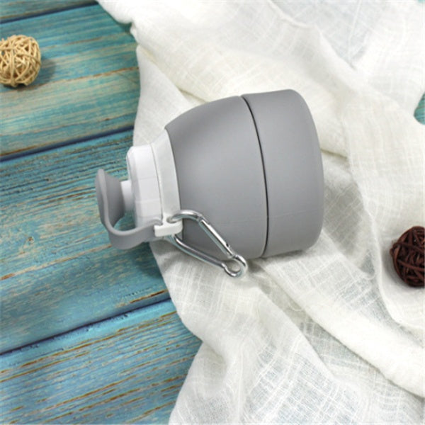 580ml Silicone Folding Water Bottle – Portable, Space-Saving Travel Kettle