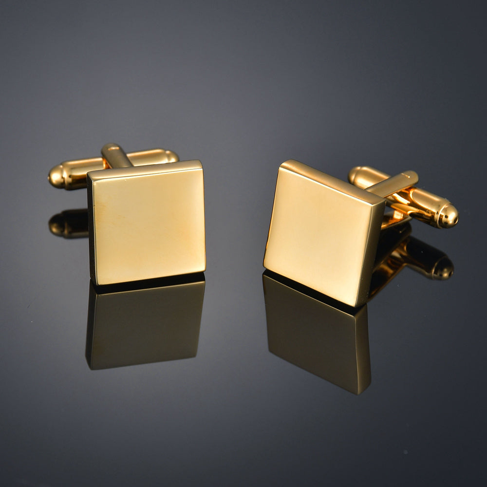 Gold Color Maple Leaves Letter Name Cufflinks for Men – French Style