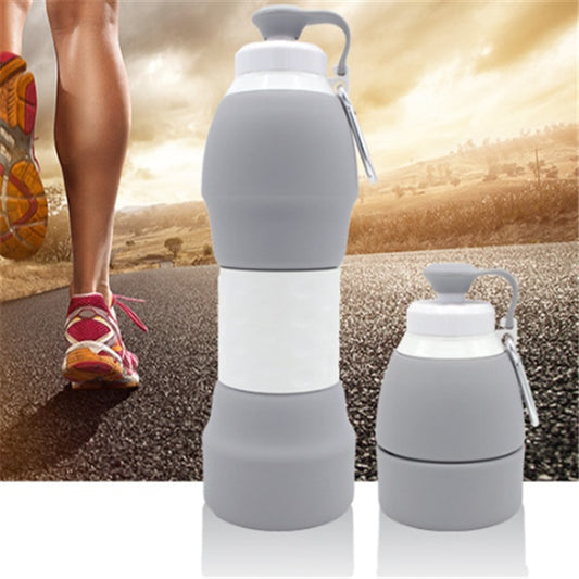 580ml Silicone Folding Water Bottle – Portable, Space-Saving Travel Kettle