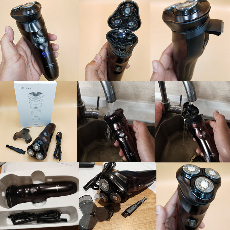 Maison Men's IPX7 Beard Trimmer – Rechargeable, Cordless, Waterproof Grooming Kit (Model QM3)
