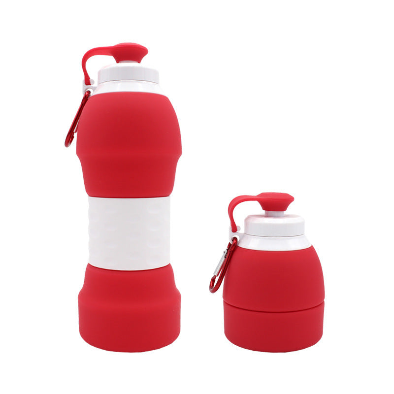 580ml Silicone Folding Water Bottle – Portable, Space-Saving Travel Kettle