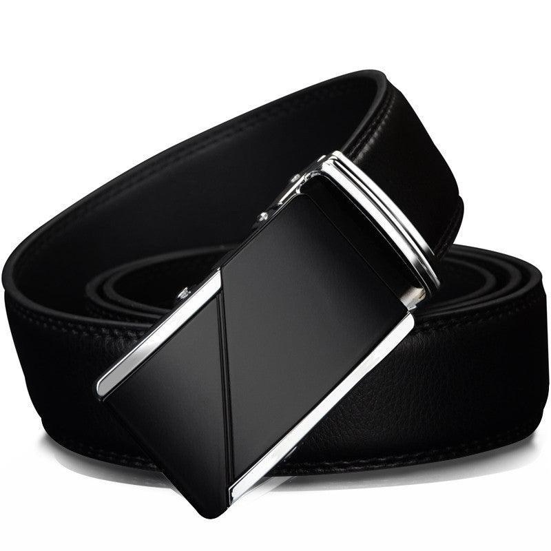 Men’s Genuine Leather Fashion Belt – Thick Cowhide with Solid Alloy Buckle