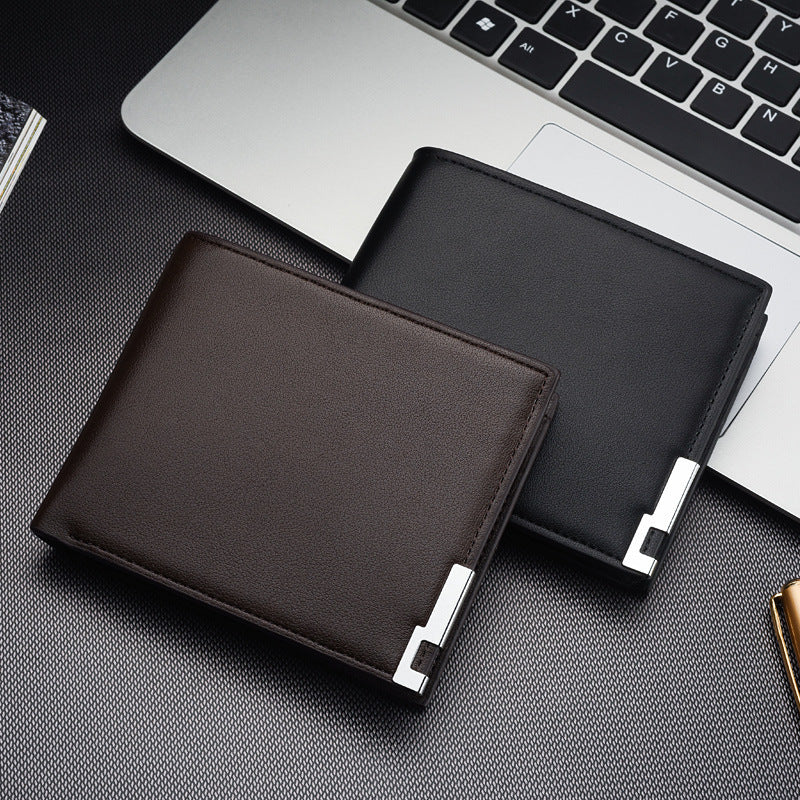 Men’s PU Leather Business Wallet – Slim Money Holder & Business Card Case