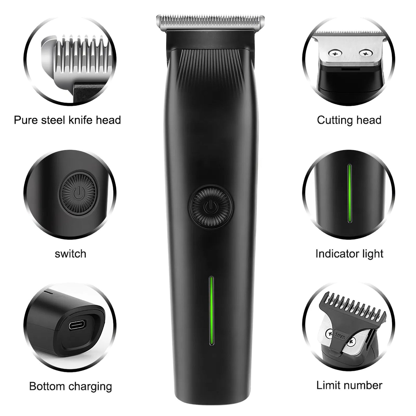 Beard Trimmer 3 In 1 Hair Clippers & Men’s Grooming Kit – Face, Nose, Ear Hair Trimmer with Adjustable Guards