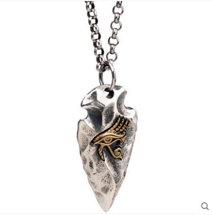 Men’s Fashion Hip Hop Style Pendant Necklace – Silver Electroplated Alloy Chain