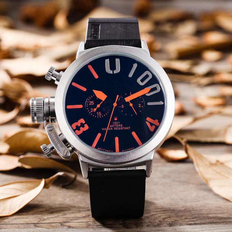 Men's 5-Needled Automatic Mechanical Watch – Luxury Electronic Movement Timepiece with Mineral Glass & Alloy Case