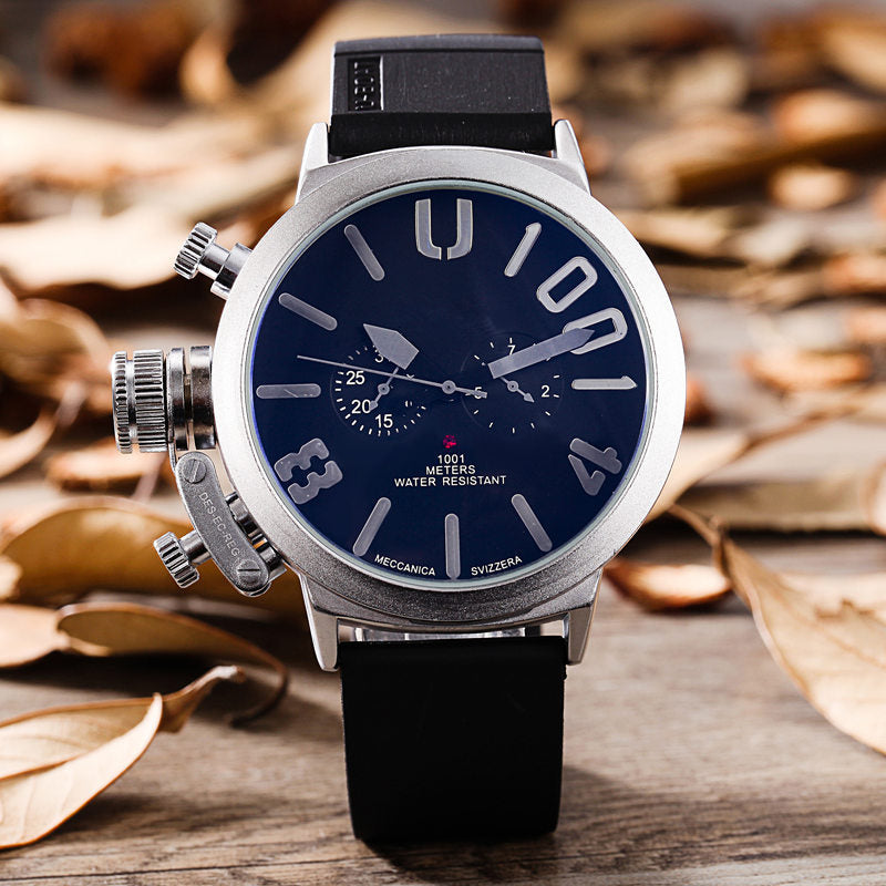 Men's 5-Needled Automatic Mechanical Watch – Luxury Electronic Movement Timepiece with Mineral Glass & Alloy Case