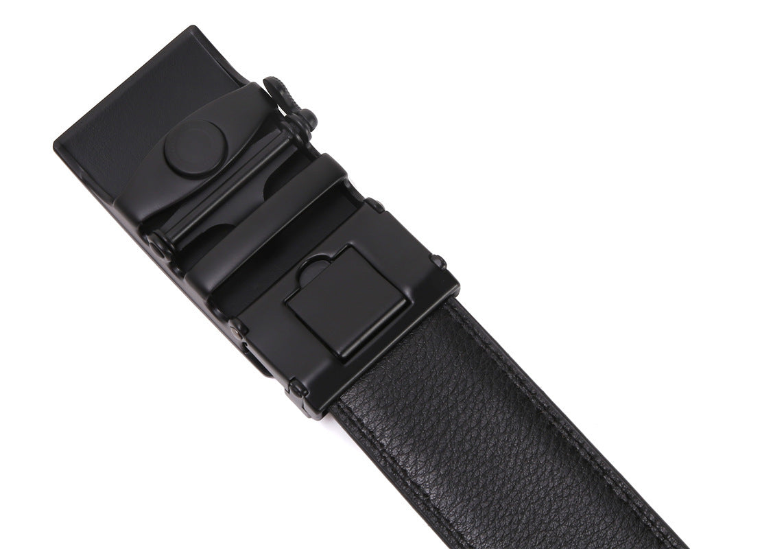 Men’s High-End Automatic Buckle Belt – Cost-Effective Artificial Leather Dress Belt