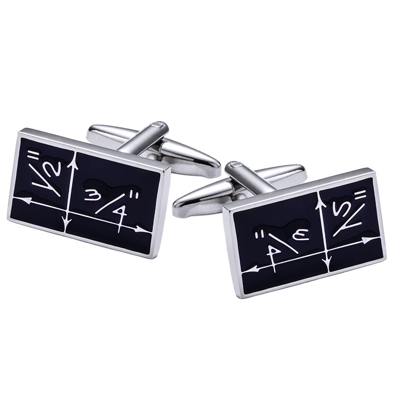 Elegant Blue Enamel Copper Cufflinks for Men – Classic Formal Shirt Accessories for Weddings, Business & Events