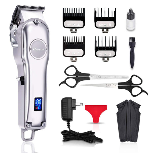 Men Hair Trimmer 3 in 1 – IPX7 Waterproof Cordless Beard & Hair Clipper with LED Display & USB Rechargeable