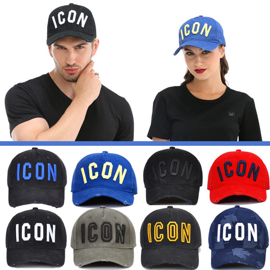 Men’s Embroidered Baseball Cap – Trendy All-Match Cotton Hat with Letter Design