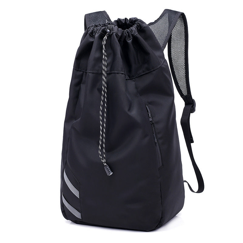 Nylon Backpack Gym Bag – Convertible Carry with Zipper Pocket (30 × 17 × 56 cm)