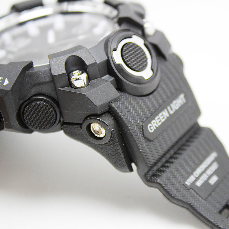 Double Display Waterproof Sports Watch – Men's Outdoor Digital Analog Timepiece