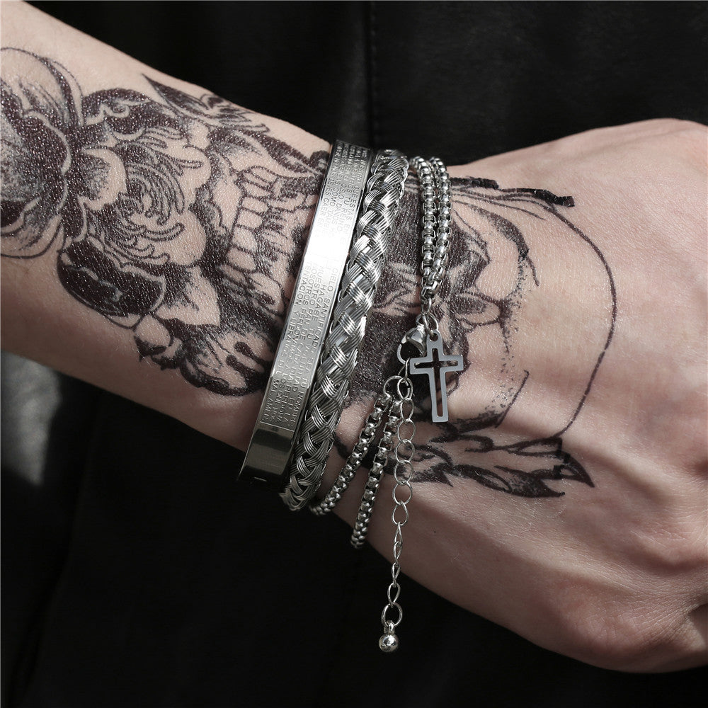 Men’s Party Bangle Bracelet – Stylish Alloy Jewelry for Fashionable Occasionsv