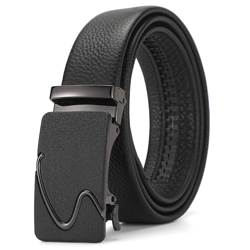 Genuine Leather Men's Belt – Automatic Buckle Design, Multiple Styles
