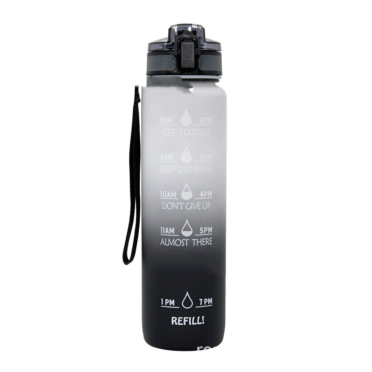 1L Sports Frosted Gradient Water Bottle – Leak-Proof, Lightweight, BPA-Free