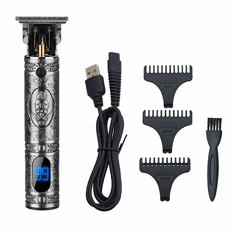 Professional Hair & Beard Trimmer – Stainless Steel Electric Grooming Tool for Men, Multiple Colors Available