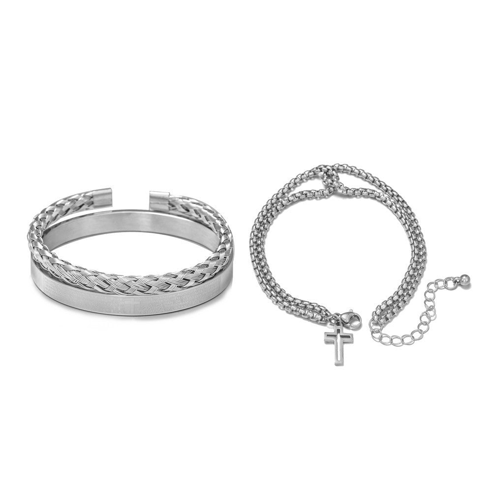 Men’s Party Bangle Bracelet – Stylish Alloy Jewelry for Fashionable Occasionsv