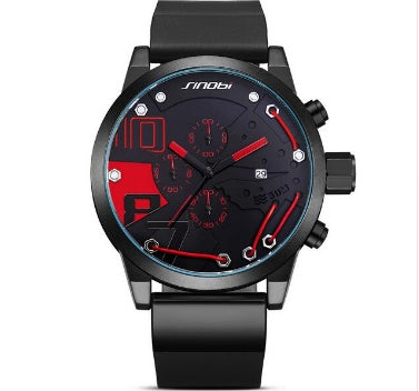 Luxury Men’s Chronograph Sport Watch – Quartz Wristwatch with Auto Date & Shock Resistance