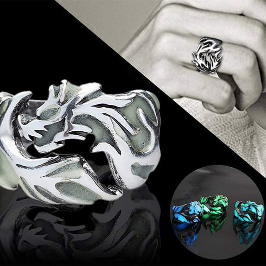 Unisex Glow In The Dark Dragon Ring – Allergy-Free Alloy Luminous Ring for Men and Women