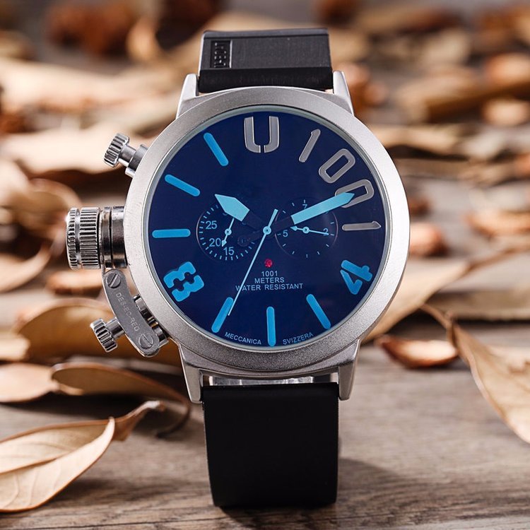 Men's 5-Needled Automatic Mechanical Watch – Luxury Electronic Movement Timepiece with Mineral Glass & Alloy Case
