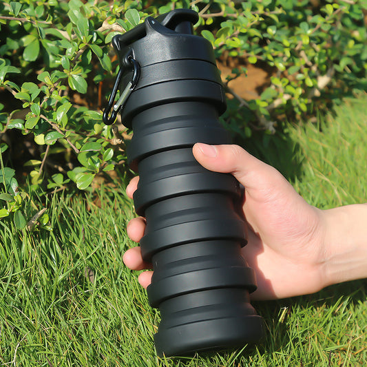 500ml Collapsible Outdoor Water Bottle – BPA-Free Silicone Sports Water Cup for Hiking, Cycling & Fitness