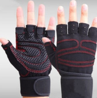 Half‑Finger Gym Gloves – Fleece Workout Gloves for Rock Climbing & Multi‑Sport