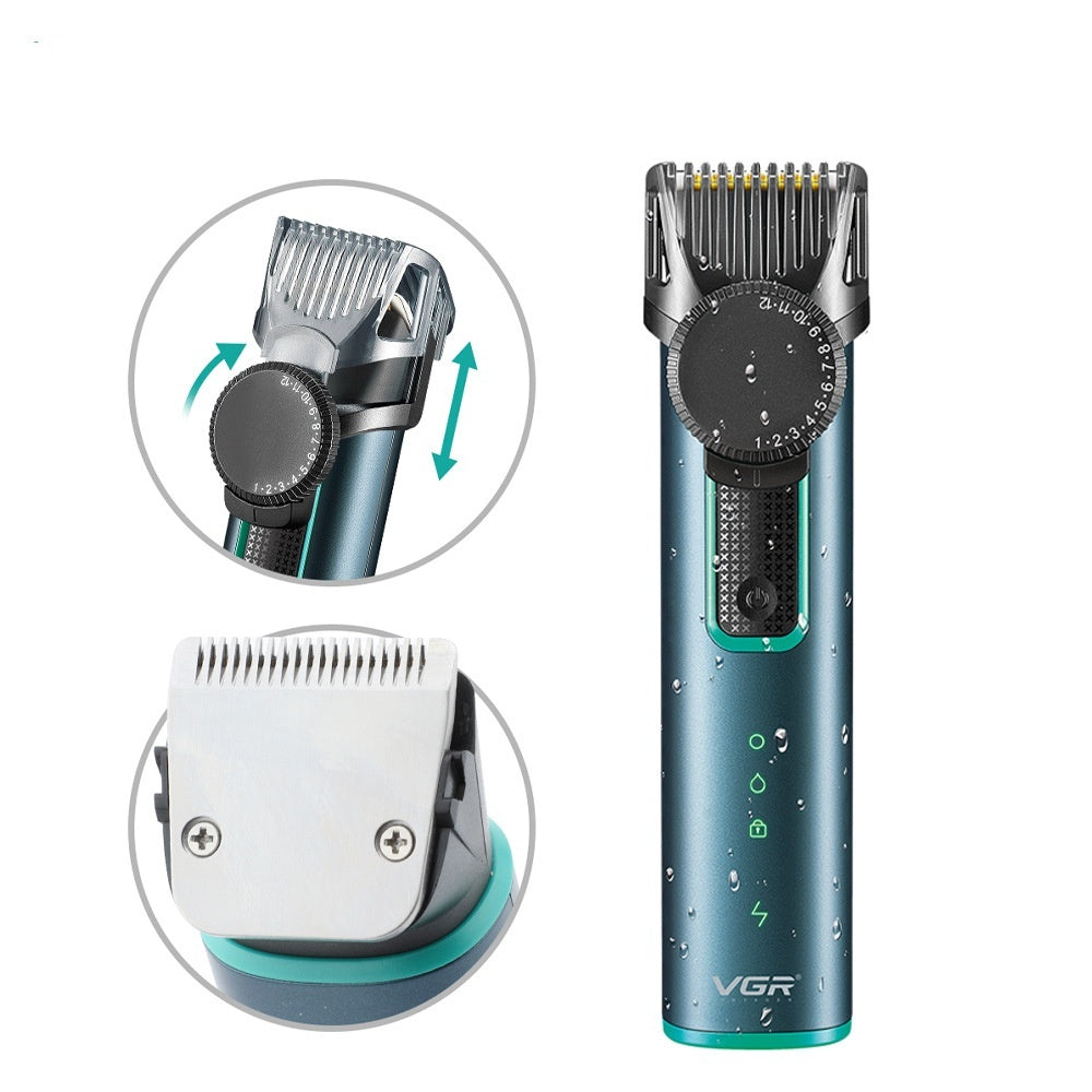 Rechargeable IPX5 Waterproof Hair Clipper & Beard Trimmer – Dual Power Use, Full Wash Cleaning