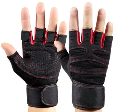 Half‑Finger Gym Gloves – Fleece Workout Gloves for Rock Climbing & Multi‑Sport
