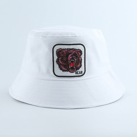Embroidered Casual Flat Top Hat – MensAdjustable Cotton-Blend Cap