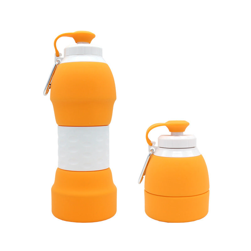 580ml Silicone Folding Water Bottle – Portable, Space-Saving Travel Kettle
