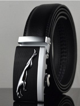 Men’s Genuine Leather Automatic Buckle Belt – First Layer Cowhide