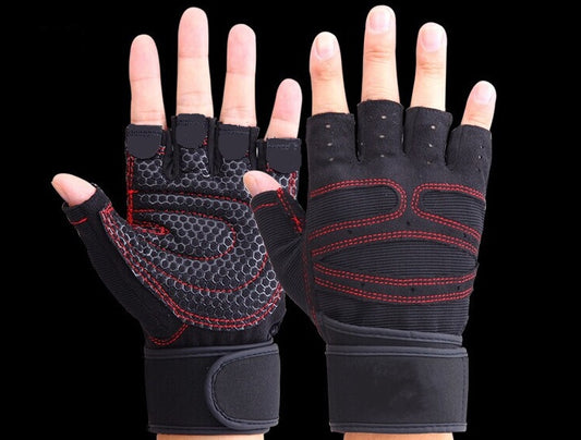 Half‑Finger Gym Gloves – Fleece Workout Gloves for Rock Climbing & Multi‑Sport
