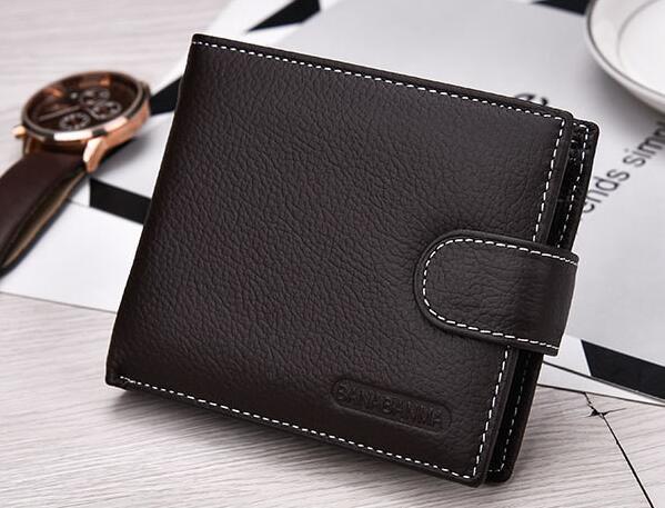 Hot Designer Men’s Genuine Leather Wallet – Short Bifold Standard Wallet with Polyester Lining