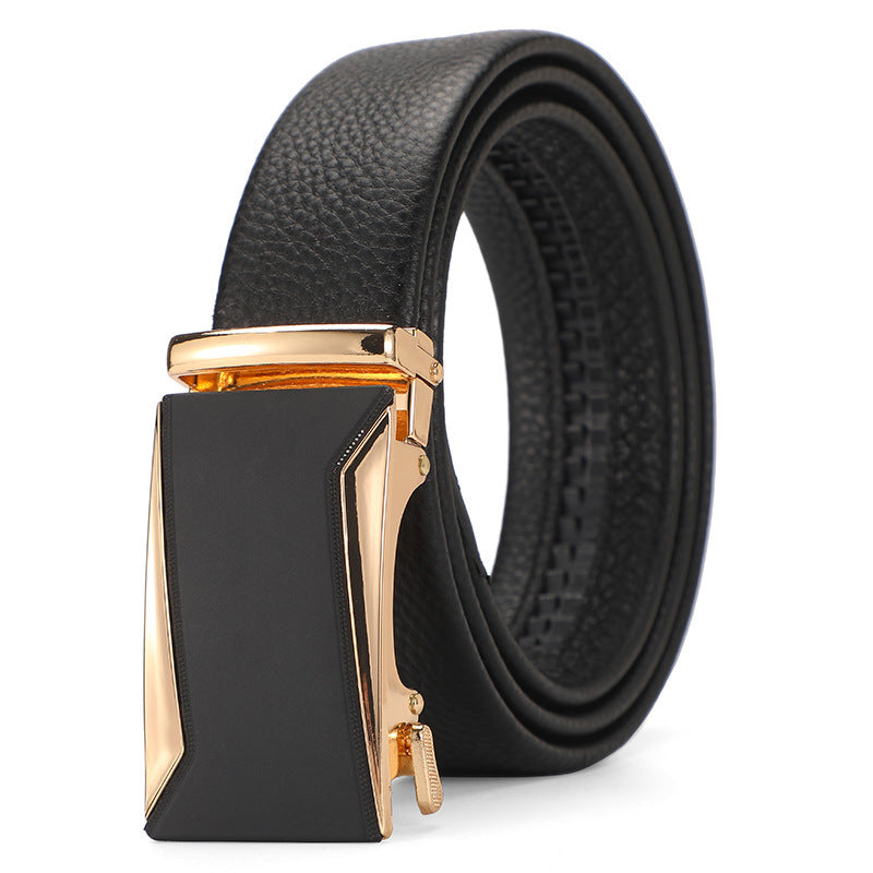 Genuine Leather Men's Belt – Automatic Buckle Design, Multiple Styles