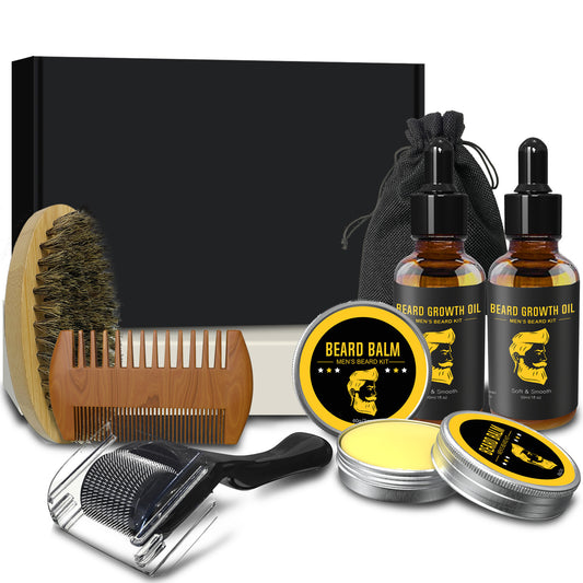 Beard Care Kit – 8-Piece Grooming & Styling Set with Storage Box