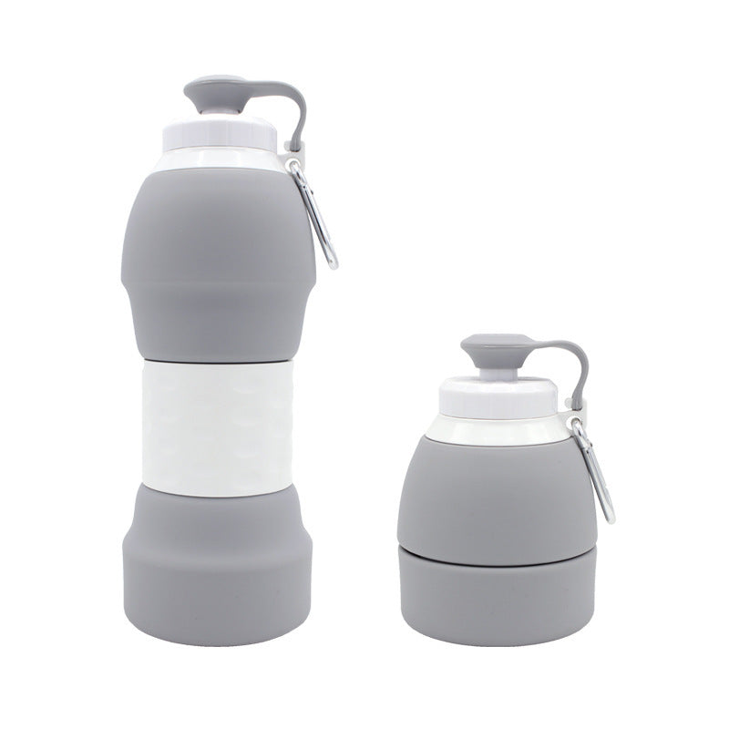 580ml Silicone Folding Water Bottle – Portable, Space-Saving Travel Kettle