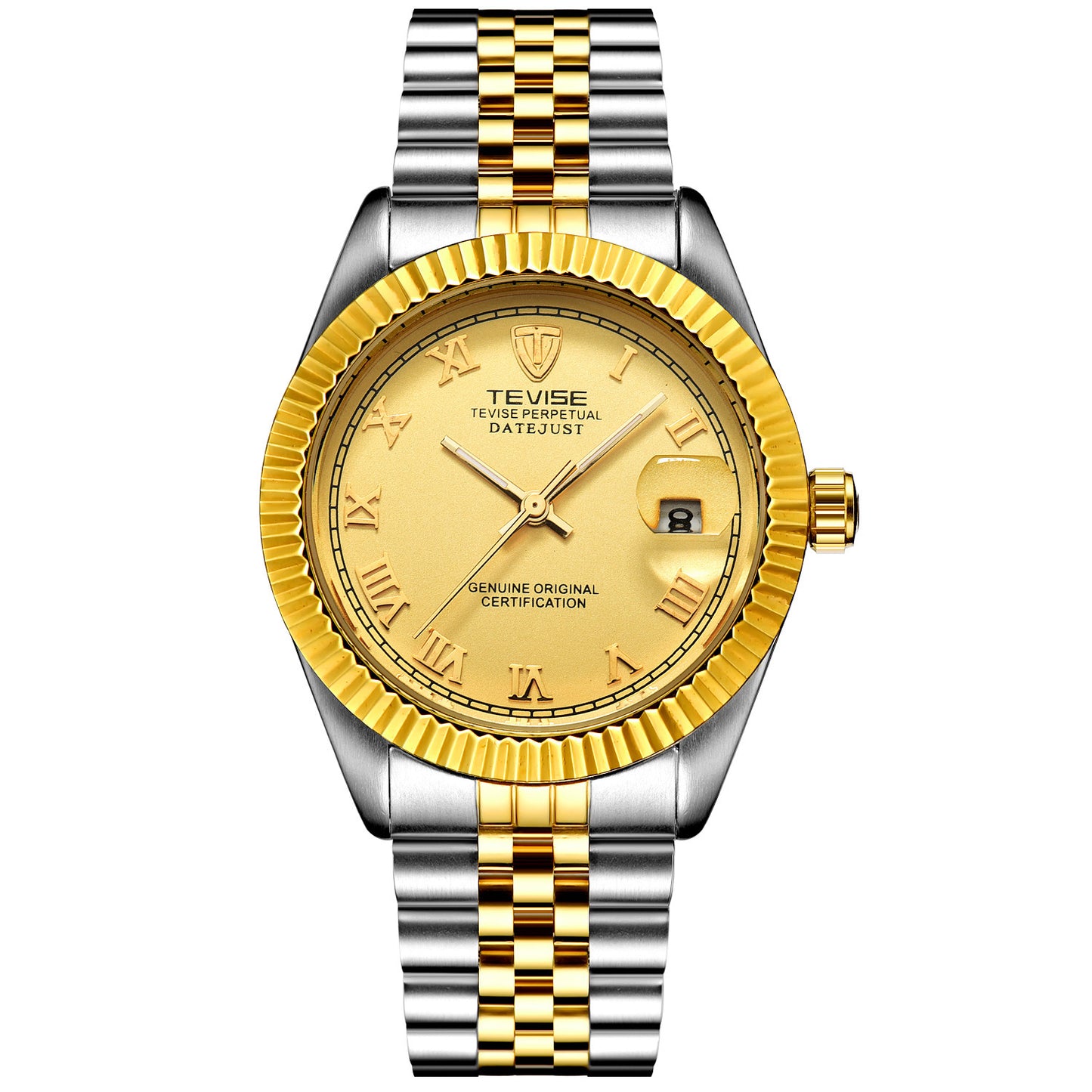 TEVISE Explosion Calendar Men’s Mechanical Watch – Waterproof Automatic Business Wristwatch