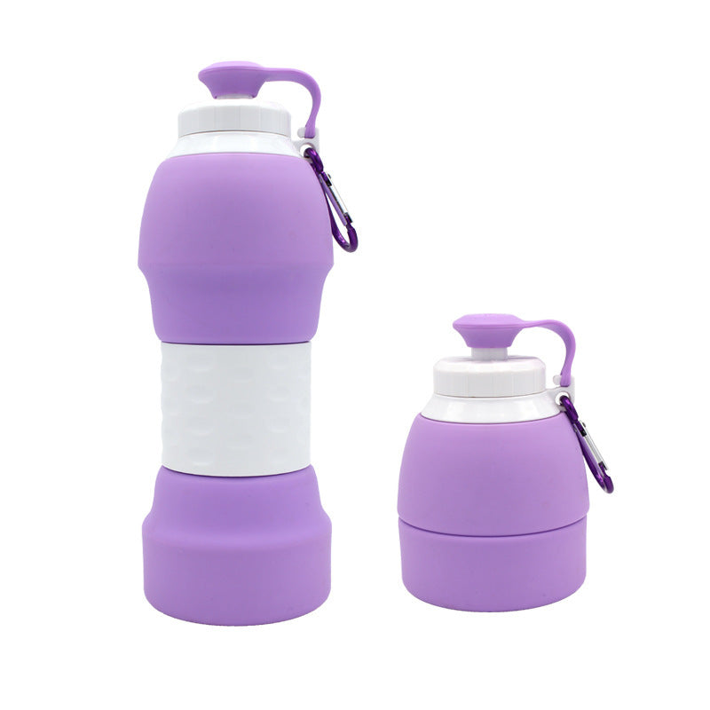 580ml Silicone Folding Water Bottle – Portable, Space-Saving Travel Kettle