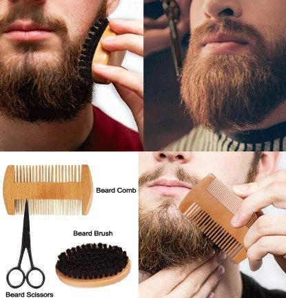 Beard Growth Kit for Men – Complete Mustache & Beard Grooming Set