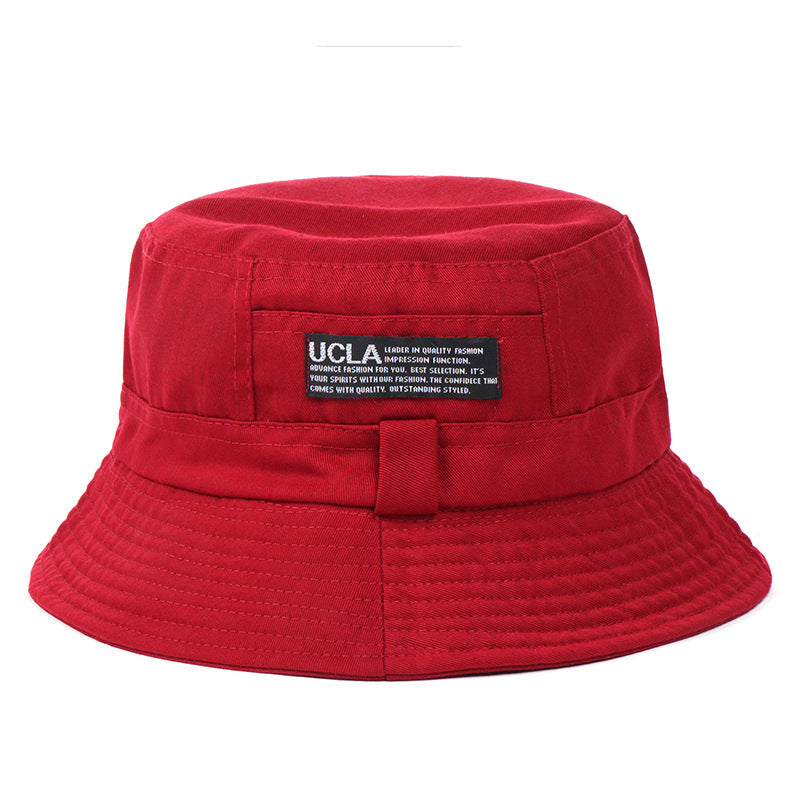 Trendy Letter Embroidered Fisherman Hat – Unisex Canvas Bucket Hat for Outdoor, Travel & Streetwear (56–58cm)