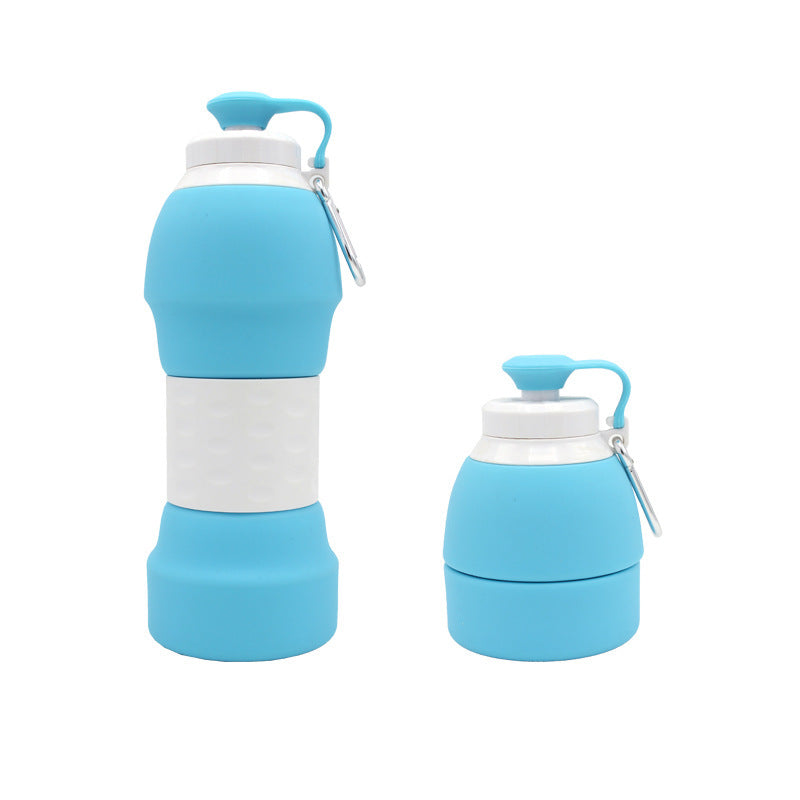 580ml Silicone Folding Water Bottle – Portable, Space-Saving Travel Kettle