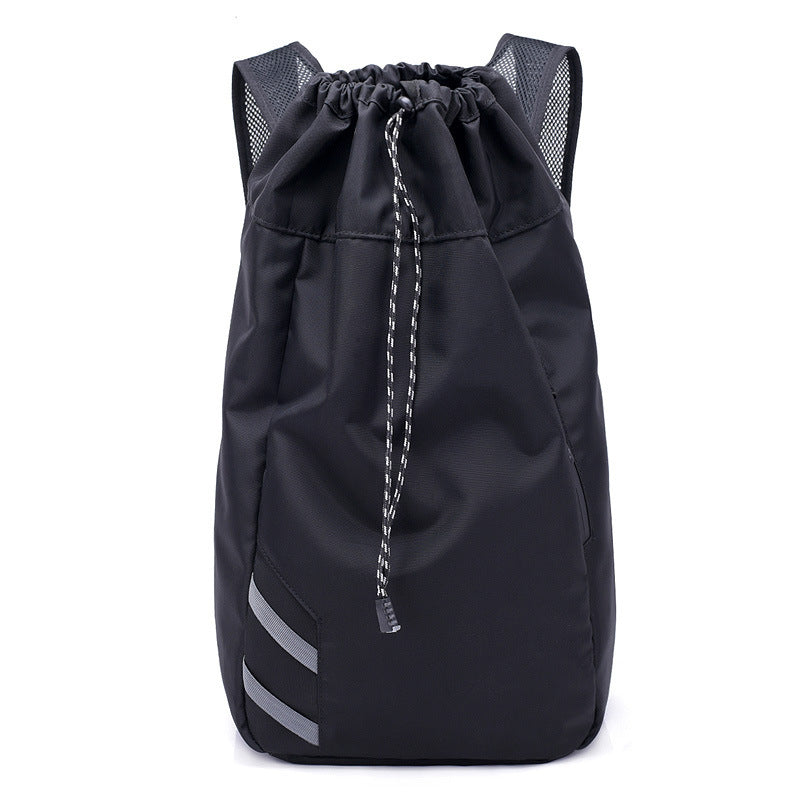 Nylon Backpack Gym Bag – Convertible Carry with Zipper Pocket (30 × 17 × 56 cm)