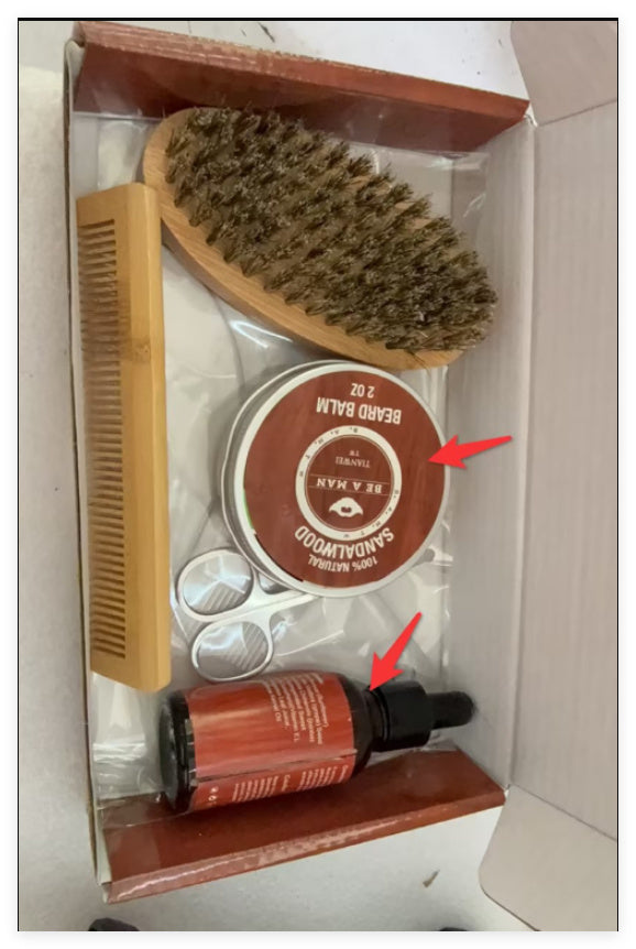 Beard Care Set – Premium Grooming Kit with Beard Oil, Cream & Styling Tools