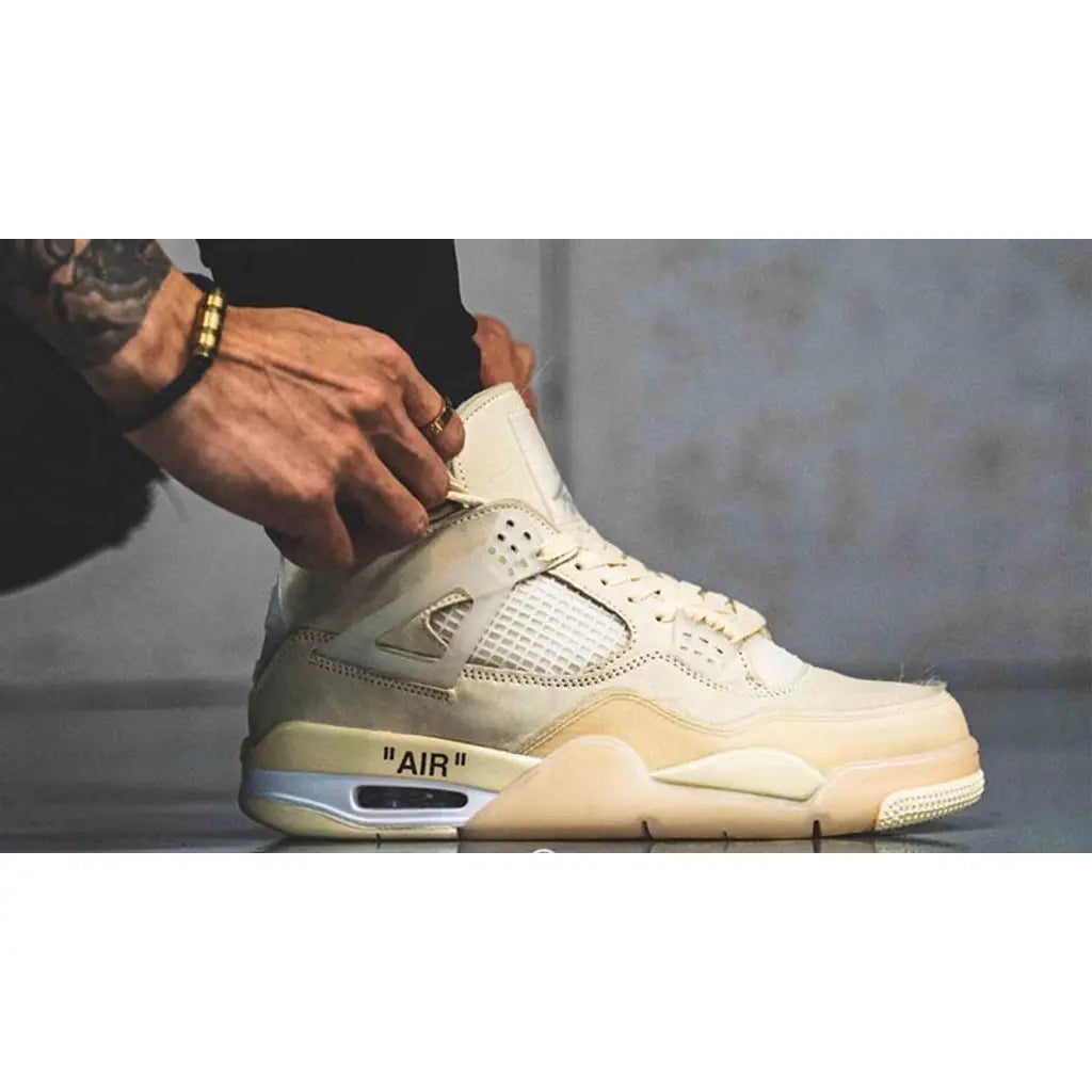 Off-White x Air Jordan 4 SP “Sail” – Limited Edition Designer Sneakers