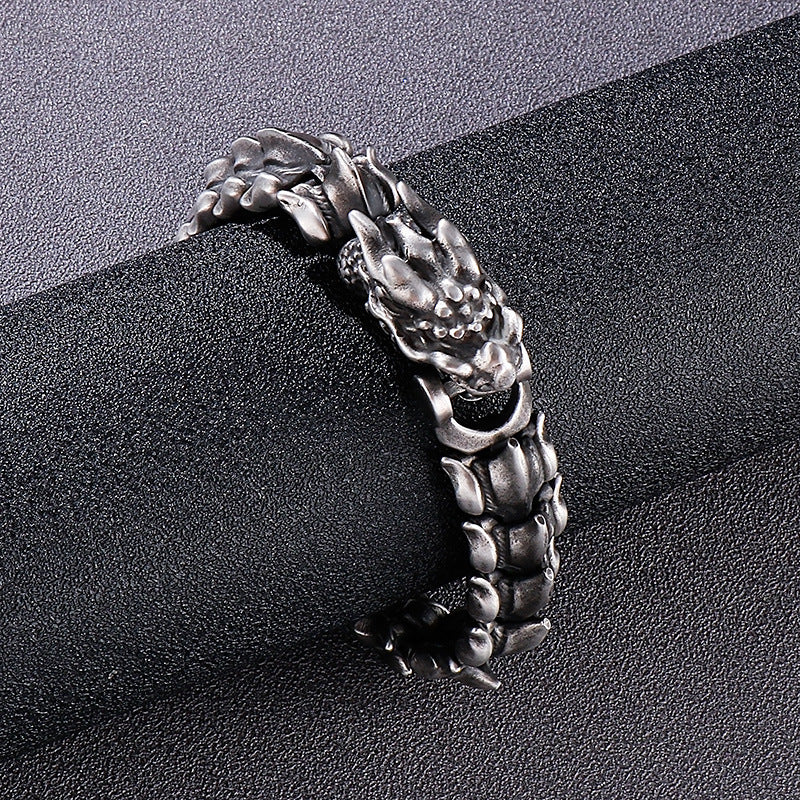 Men’s Fashion Personality Domineering Punk Style Keel Titanium Bracelet – Bold & Strong Design